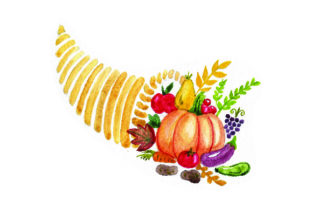 Cornucopia Watercolor: A Thanksgiving Brand Asset Review