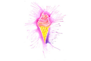 Ice Cream Cone Watercolor: A Summer Brand Asset