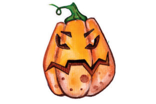 Jack O Lantern in Watercolor: A Halloween Review