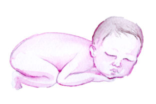 Newborn Baby in Watercolor Style: A Designer’s Review