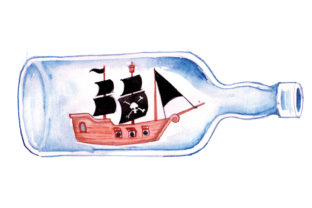 Pirate Ship in Bottle: A Watercolor Pirates Review