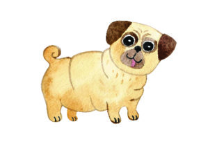 Pug - Watercolor: A Designer’s Review for Dogs Branding