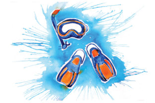 Review: Snorkle and Flippers Watercolor Design