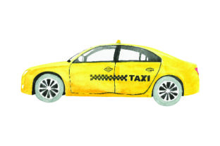 Taxi Watercolor Style: Travel Branding Review