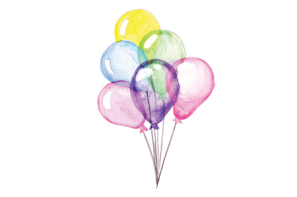 Watercolor Balloons for Kids Crafts