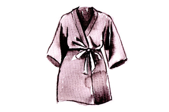 Watercolor Black Wedding Robe Review