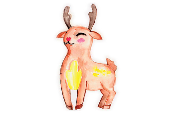 Woodland Animal Watercolor Deer for Animals Content